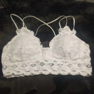White lace bralette